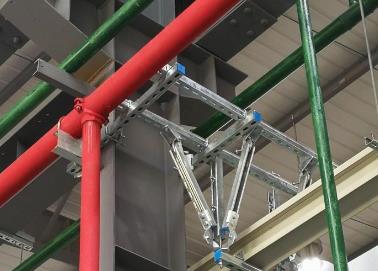 轮台该抗震支架的整体式支吊架结构协调性好